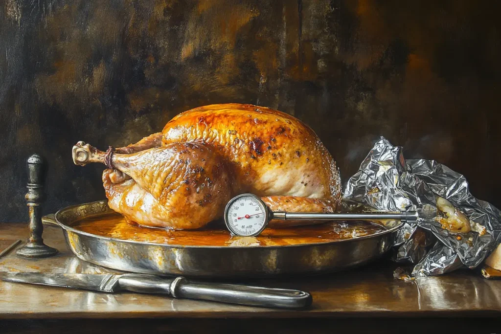 A chef uncovering a foil-wrapped chicken mid-roast, demonstrating expert techniques to balance moisture and crispiness in the debate on whether to roast chicken covered or uncovered.