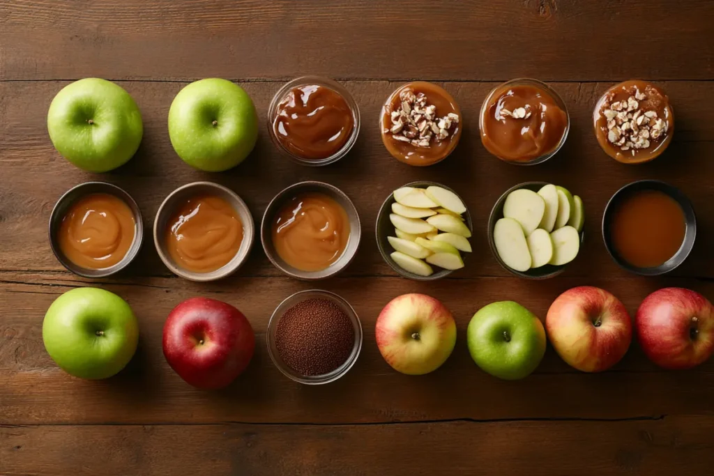 Which apples are best for caramel apples with a variety of toppings and caramel sauces?